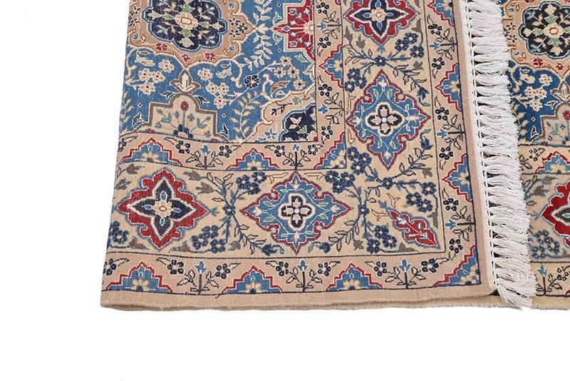 Oriental 5x8 Grid Floral Wool Hand Knotted Area Rug