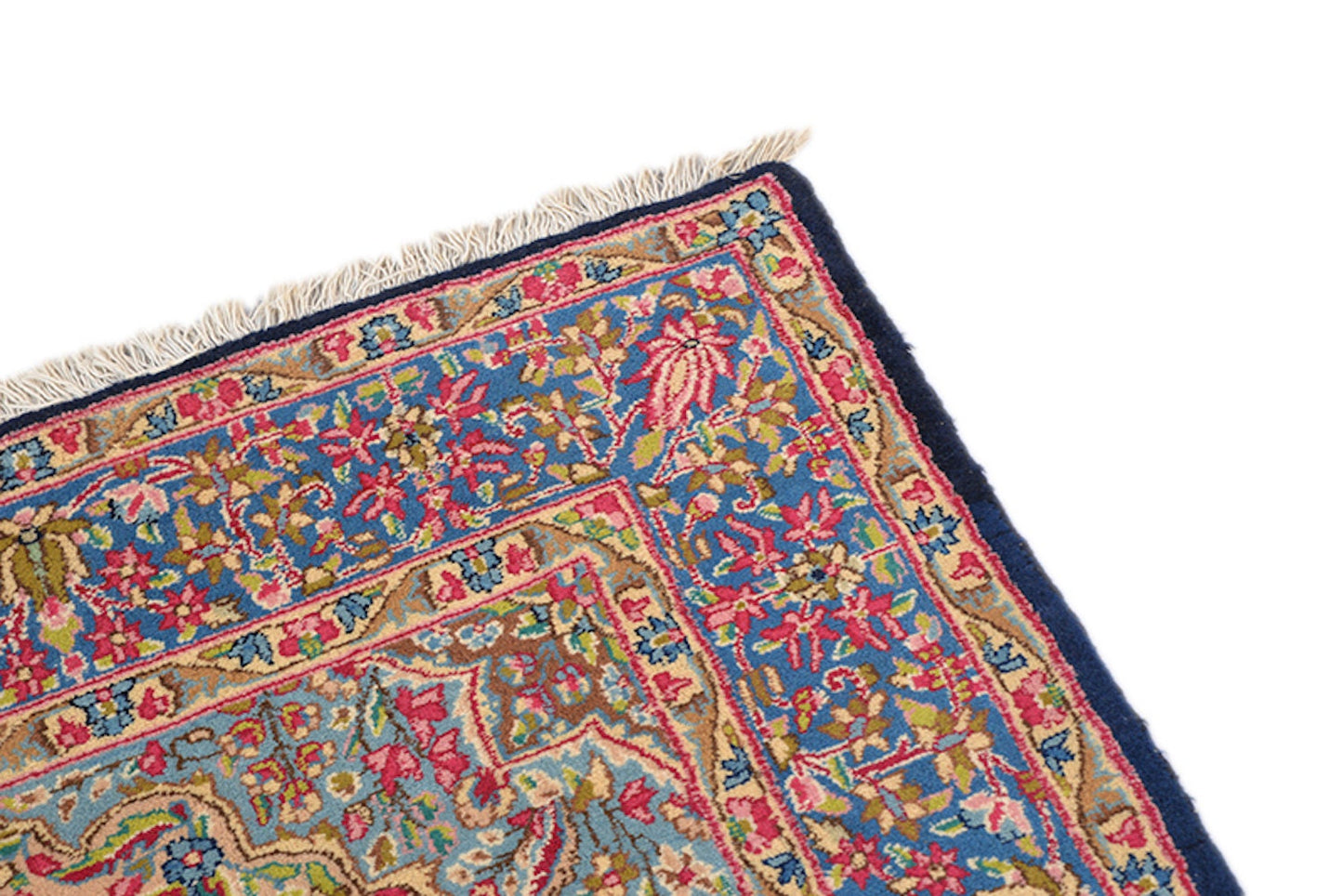 Floral Oriental 5x9 l Rug, Pink Blue, Persian Caucasian Style Rug, Traditional Medallion, Handmade Wool Antique Timeless Rug