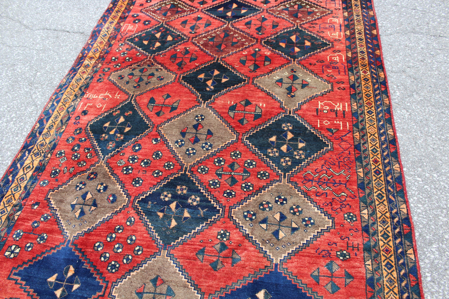 Red Brown 5x7 Vintage One of a Kind Rug