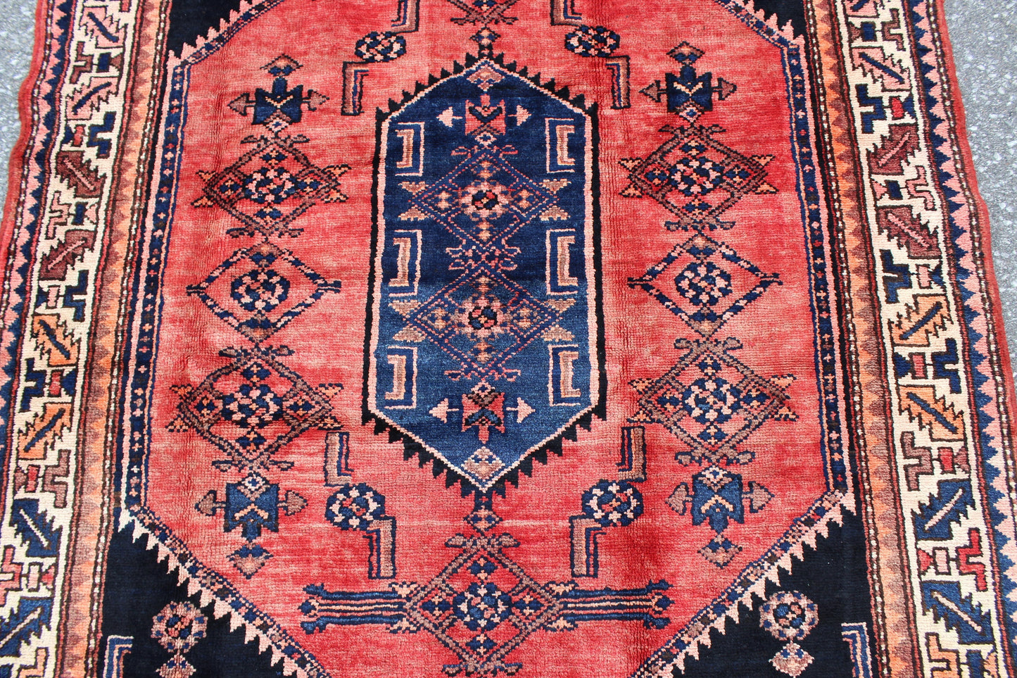 Red 4x7 Vintage Rug | Tribal Oriental Persian Rug | Kazak Bohemian Rug | Handmade Rug